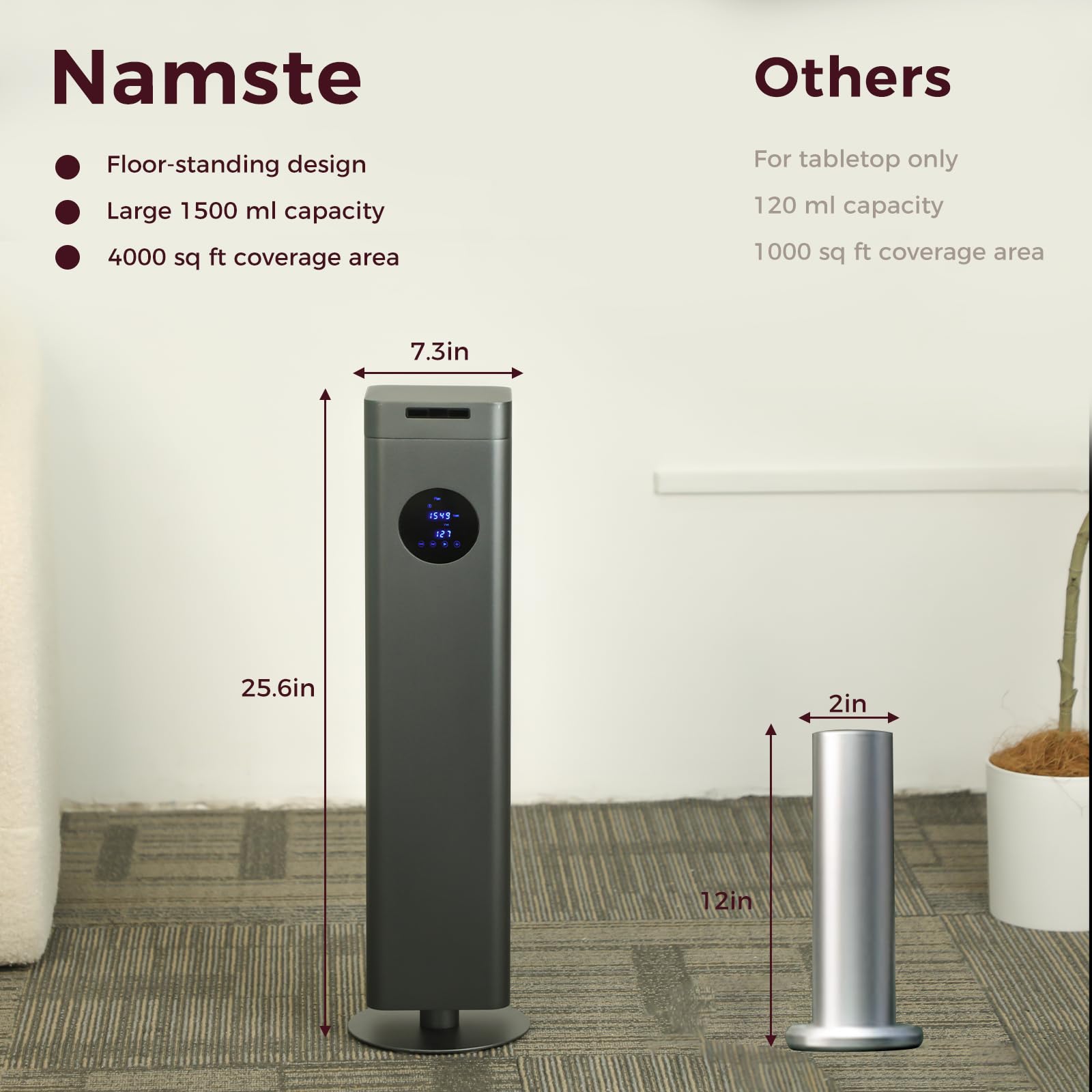 Namste Waterless Diffuser gift-ready packaging for gifting.