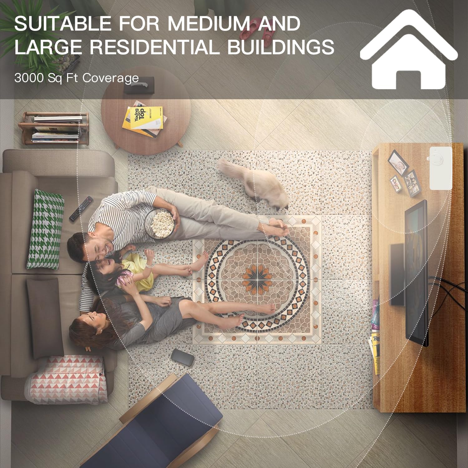 Namste large-room diffusion for up to 3,000 sq ft coverage.