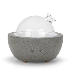 NaNaRocCi diffuser with glass dome for calming mist in living spaces
