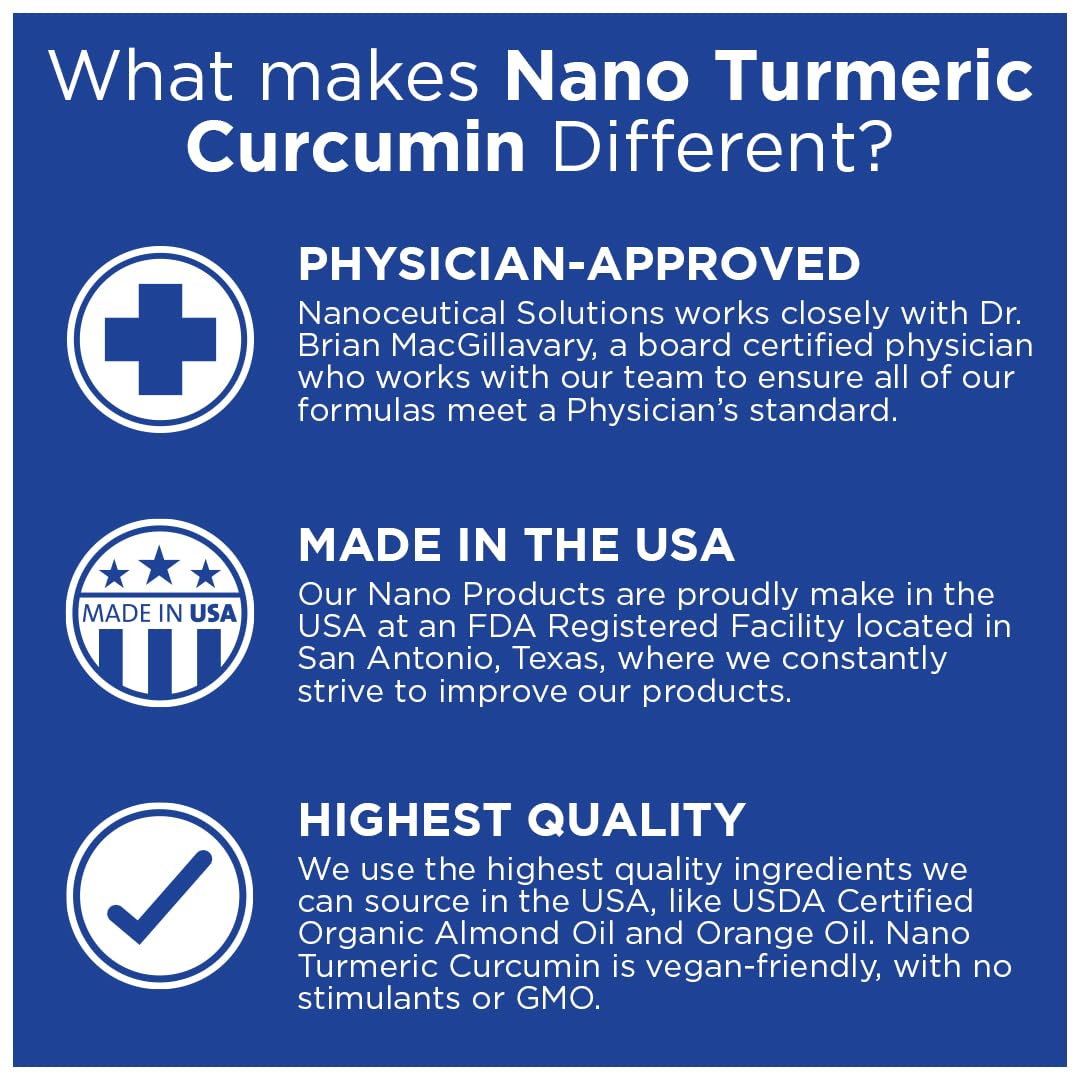 Bottle side label of Nano Turmeric Curcumin highlighting organic ingredients and vegan formula.