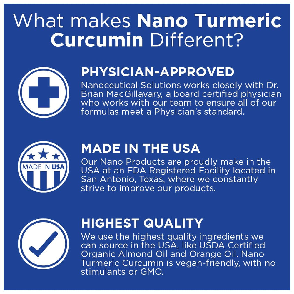 Bottle side label of Nano Turmeric Curcumin highlighting organic ingredients and vegan formula.
