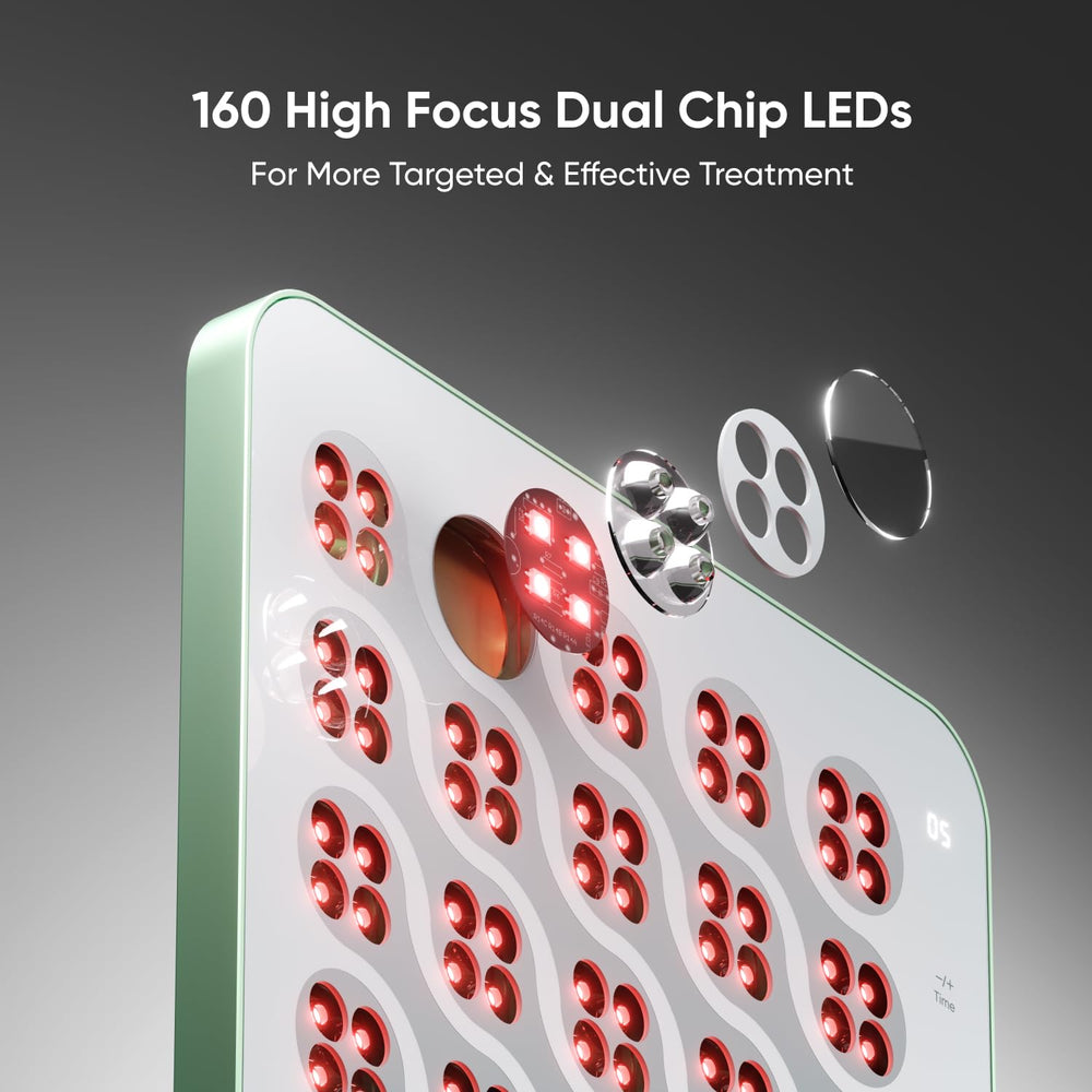 Nanoleaf red light therapy panel in a cozy room spa setup for daily rejuvenation