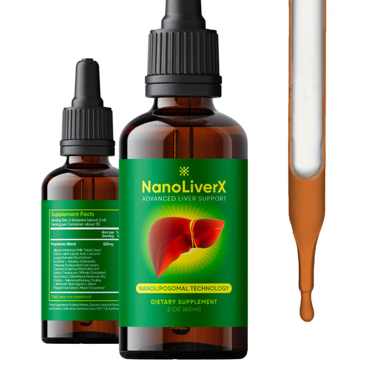 NANOREVIVE NanoLiverX bottle front highlighting premium liver support