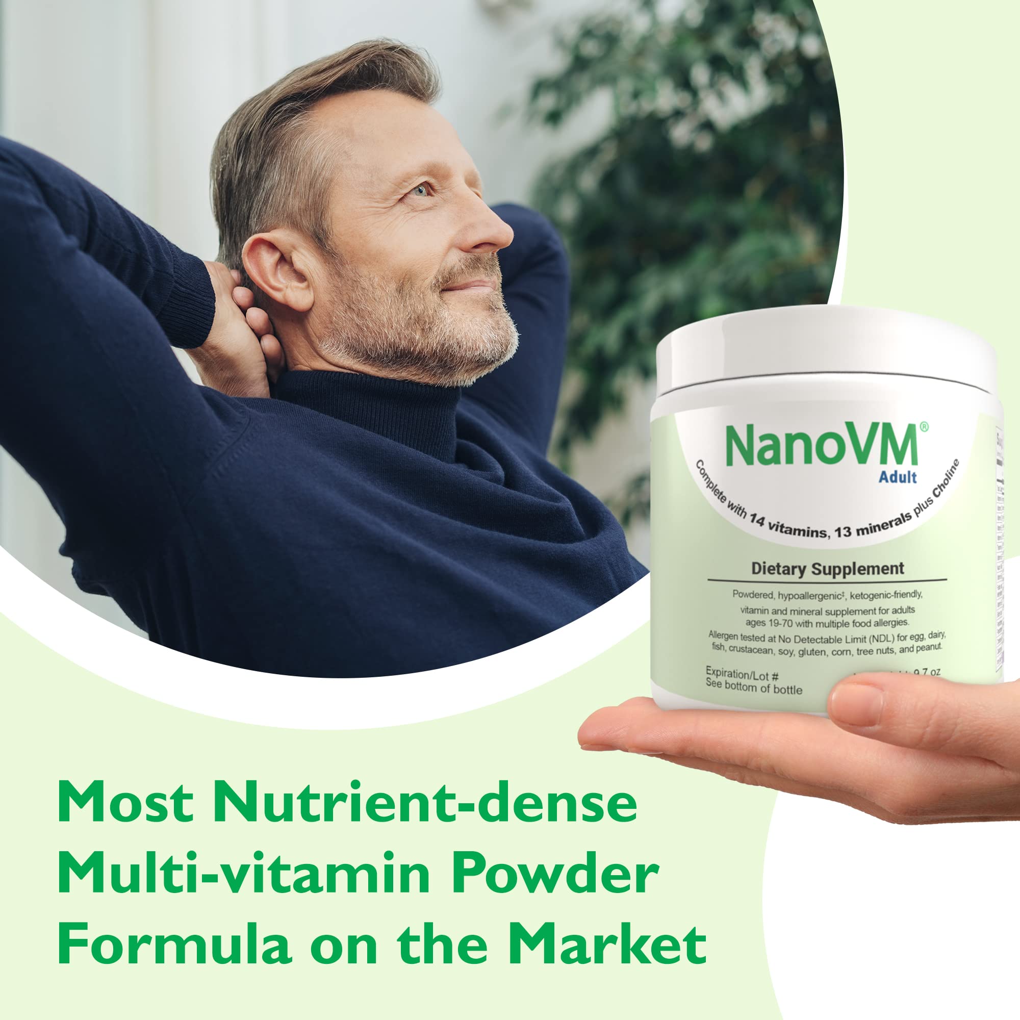 NanoVM daily routine uses powder in drinks or foods.