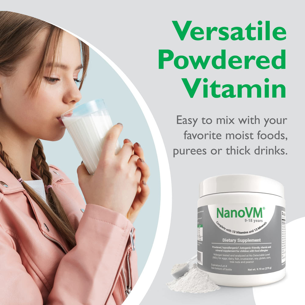 NanoVM kids meal ideas showing flexible mixing with foods.