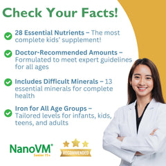NanoVM Senior 71+ scoop visible for easy mixing into foods.