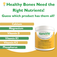 NanoVM Senior 71+ unflavored powder dissolves into smoothies or puddings.