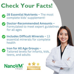 NanoVM unflavored powder blends smoothly into foods.