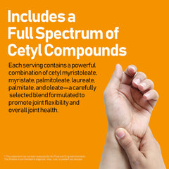 NANOWELL Cetyl Myristoleate Complex bottle with glass of water for easy daily dosage
