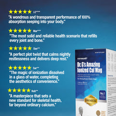 Nanowell Dr. G's ionized Cal Mag stick-pack front view supports easy daily dosing.
