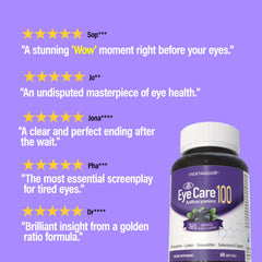 NANOWELL EyeCare bilberry softgels highlight 36% anthocyanins for retinal support.
