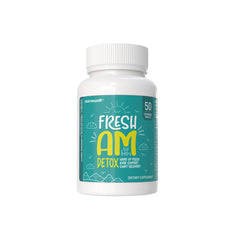 NANOWELL Fresh AM Detox bottle front showing pomegranate flavor for daily detox support.