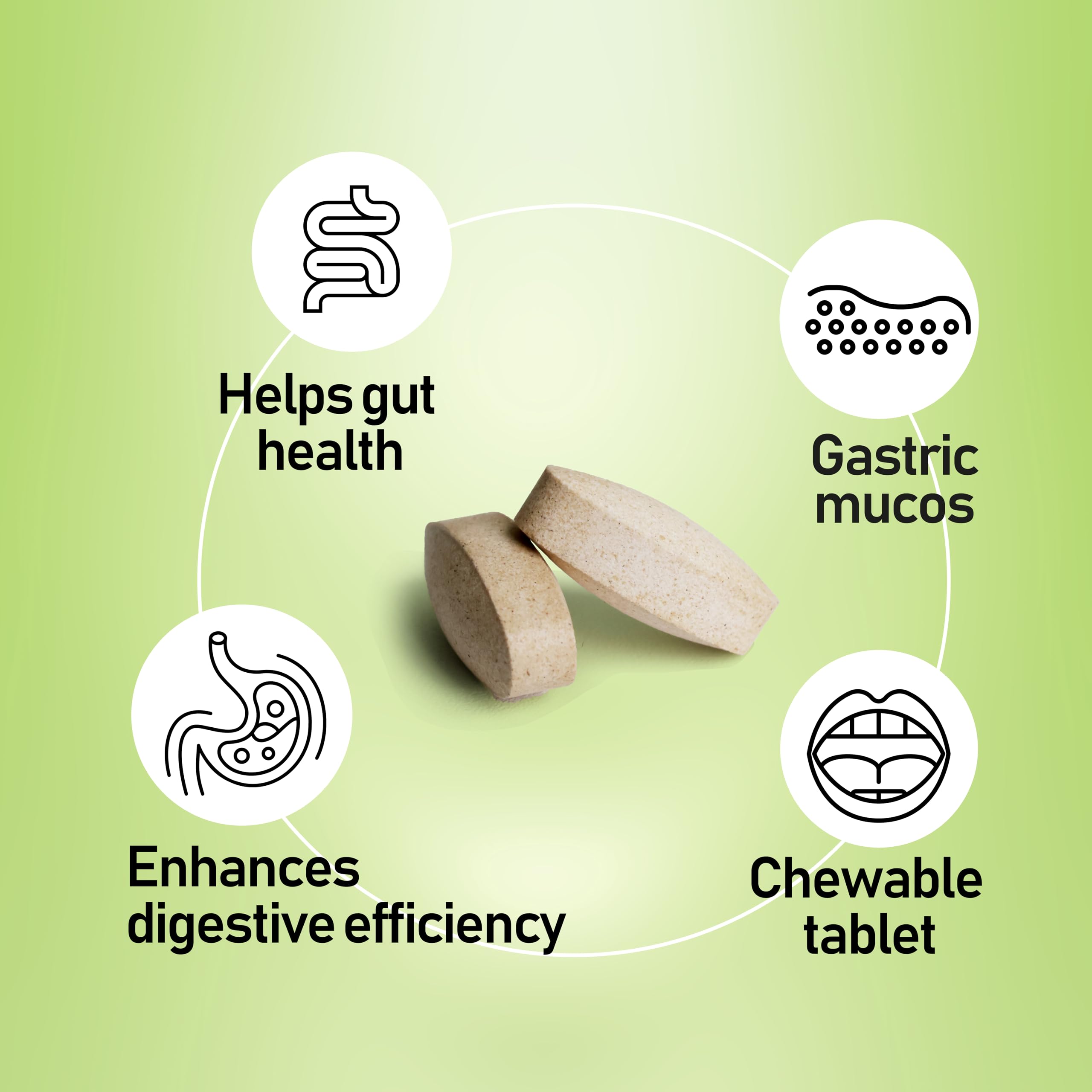 NANOWELL G-FOS bottle capsules close-up showing easy-to-swallow prebiotic support.