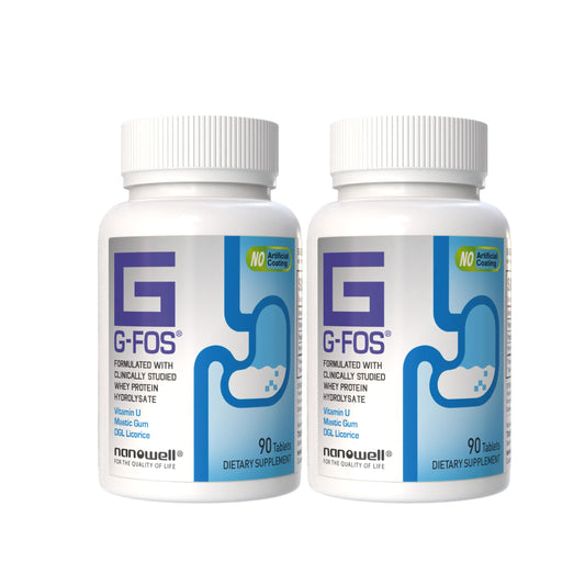 NANOWELL G-FOS digestive bottle front view highlighting daily balance and routine support.