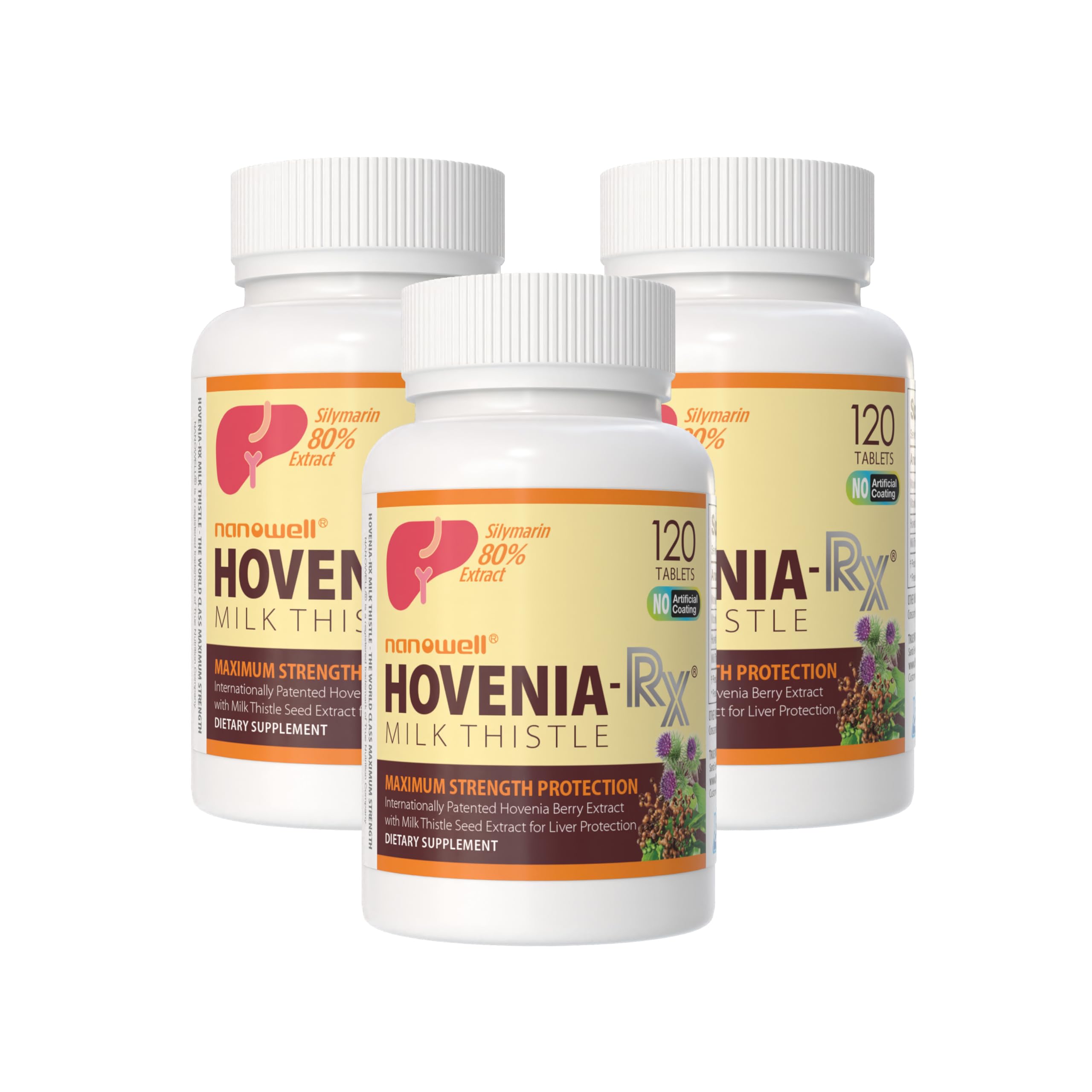NANOWELL Hovenia-RX bottle front view for daily liver support