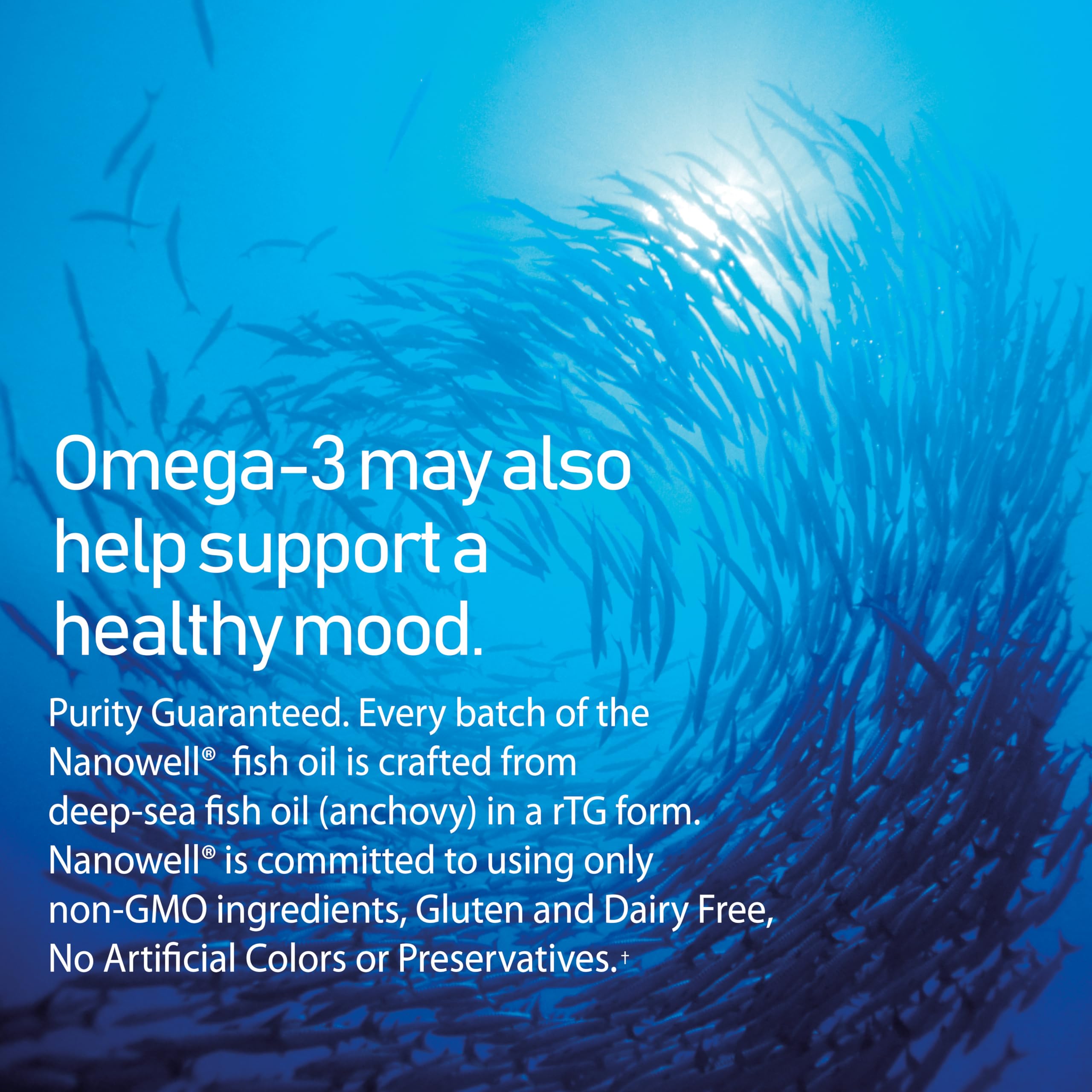 NANOWELL Red Omega-3 astaxanthin close-up, illustrating antioxidant support