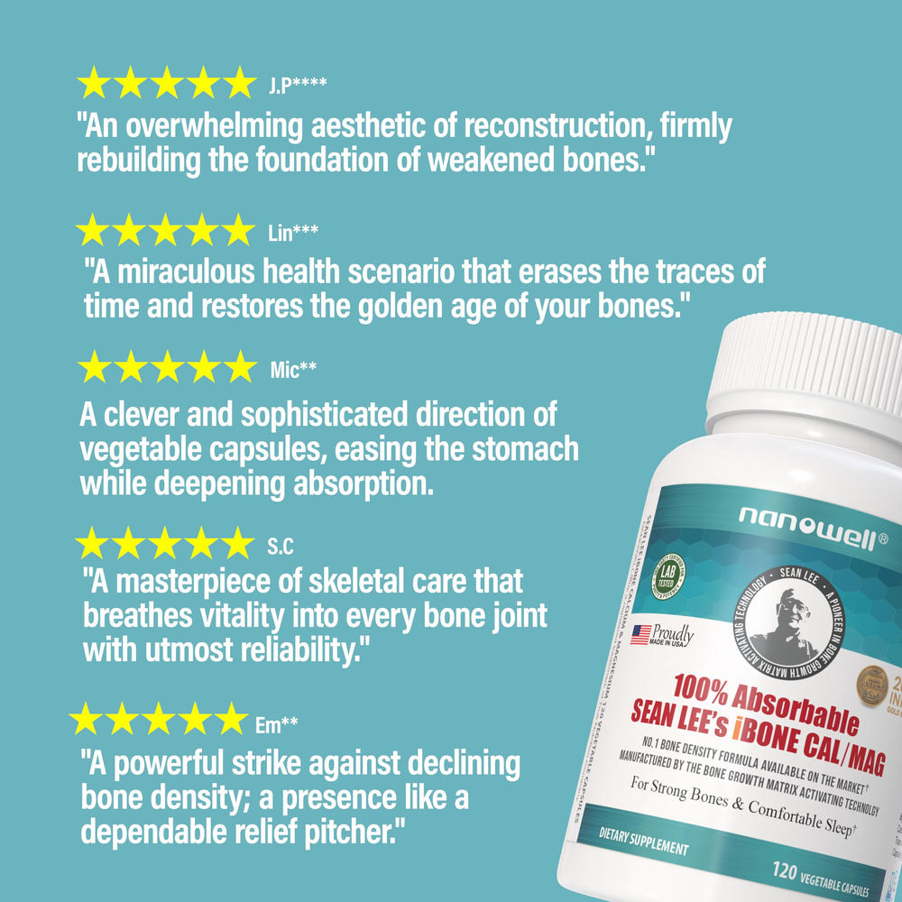 Nanowell iBone Cal Mag ionized-absorption delivers minerals efficiently.