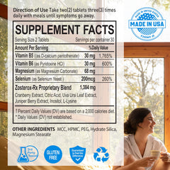 NANOWELL Zosterox-Rx ingredients list with key components.