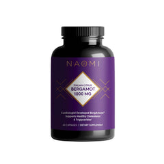 NAOMI BergAmore bottle front showing premium packaging for heart health support