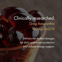 NAOMI ingredient info panel highlights the triple potency astaxanthin formula.