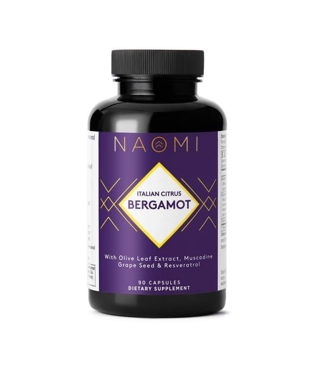 NAOMI Italian Citrus Bergamot bottle close-up for daily wellness routine.