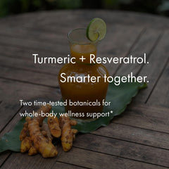 NAOMI Resveratrol label close-up indicating added antioxidant support.