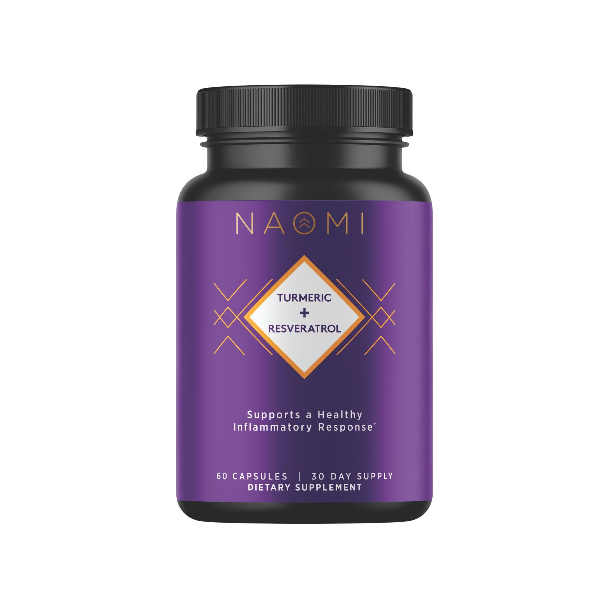 NAOMI Turmeric Curcumin bottle pour shows high-potency 1000 mg capsules for daily support.