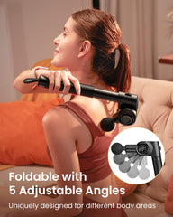 NAPRE Massage Gun LED screen displays speed and battery for quick adjustments.