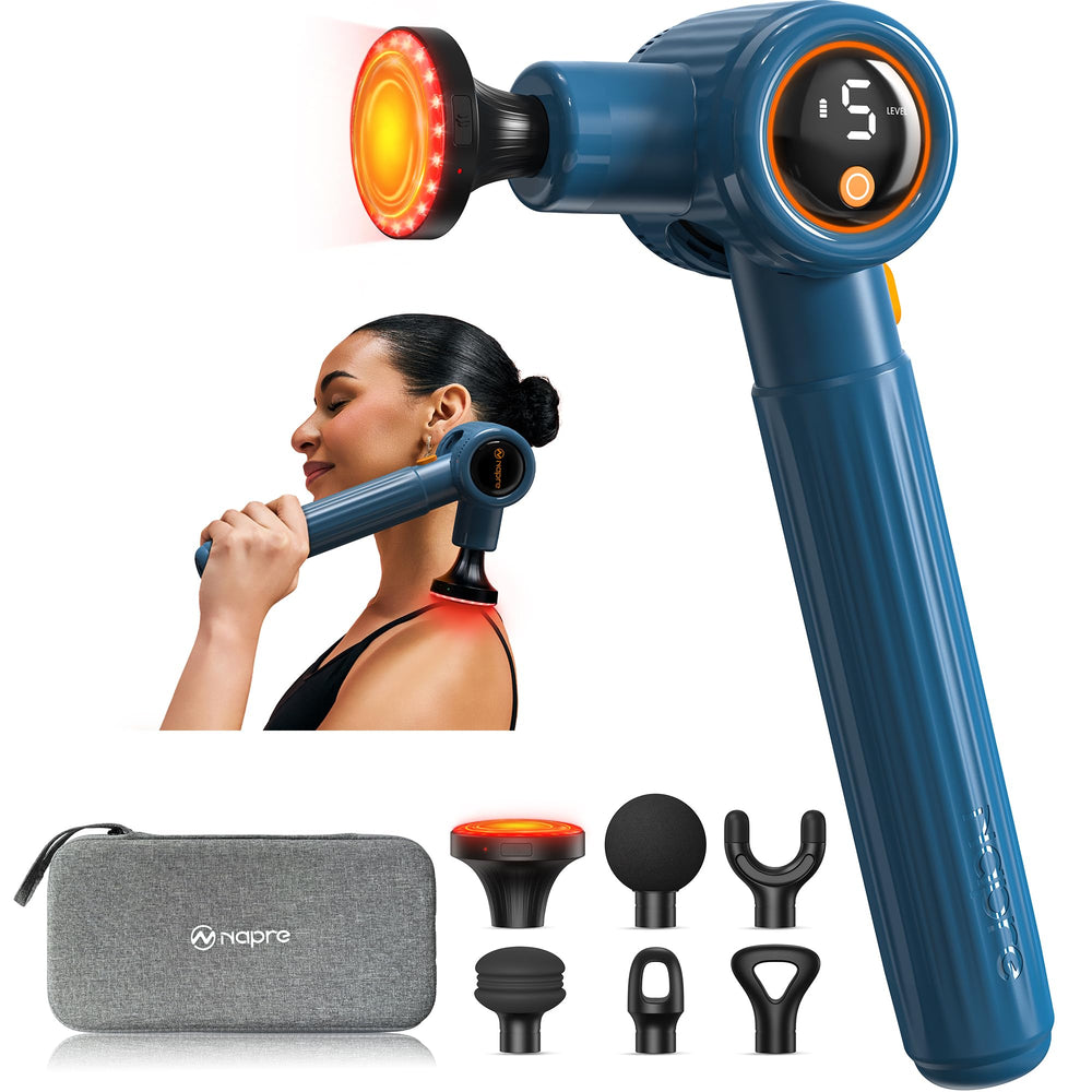 NAPRE heat head massage gun warming muscles for soreness relief