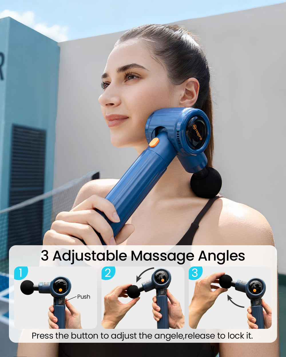 NAPRE Massage Gun adjustable angle for precise targeting