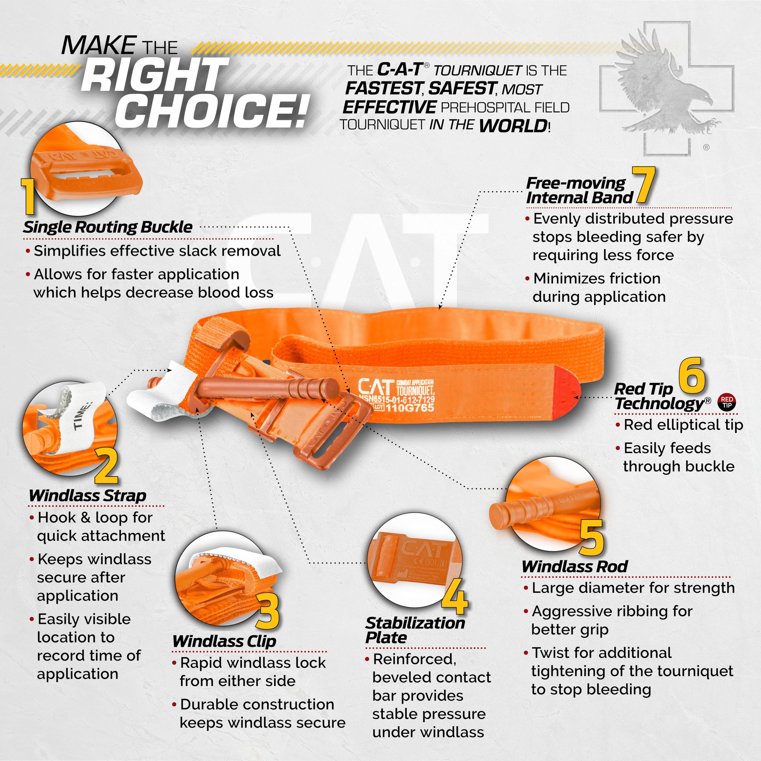 North American Rescue trauma shears for safe, quick wound access.