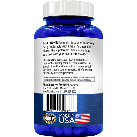 NasaBeahava SAM-e ingredient panel highlights high potency formula for daily use.