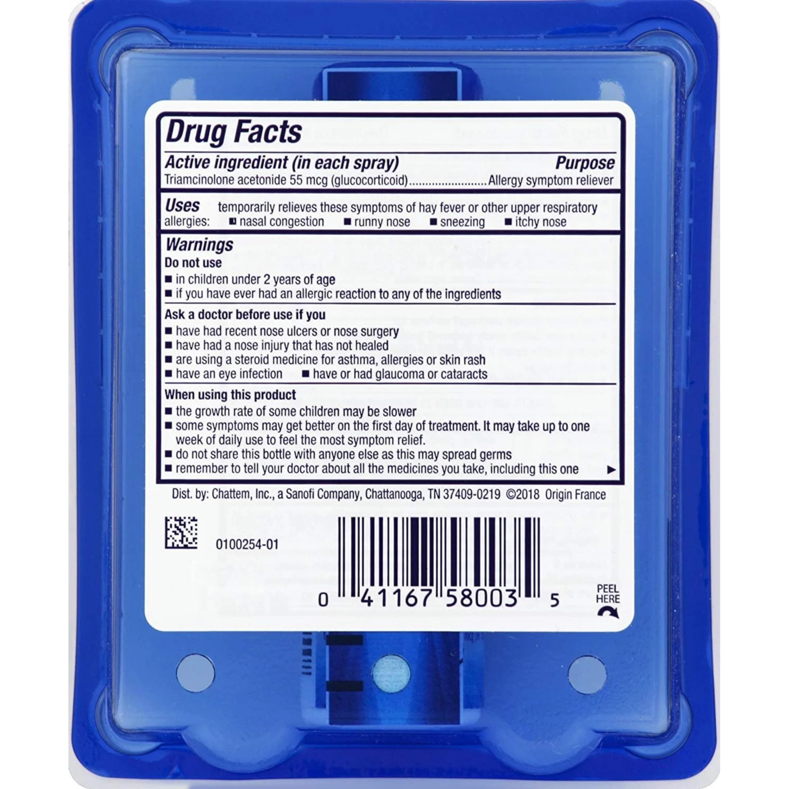 Nasacort nasal spray application shot highlights simple, non-drowsy relief during busy days