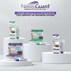 NasalGuard unscented gel suitable for crowded venues like airports.