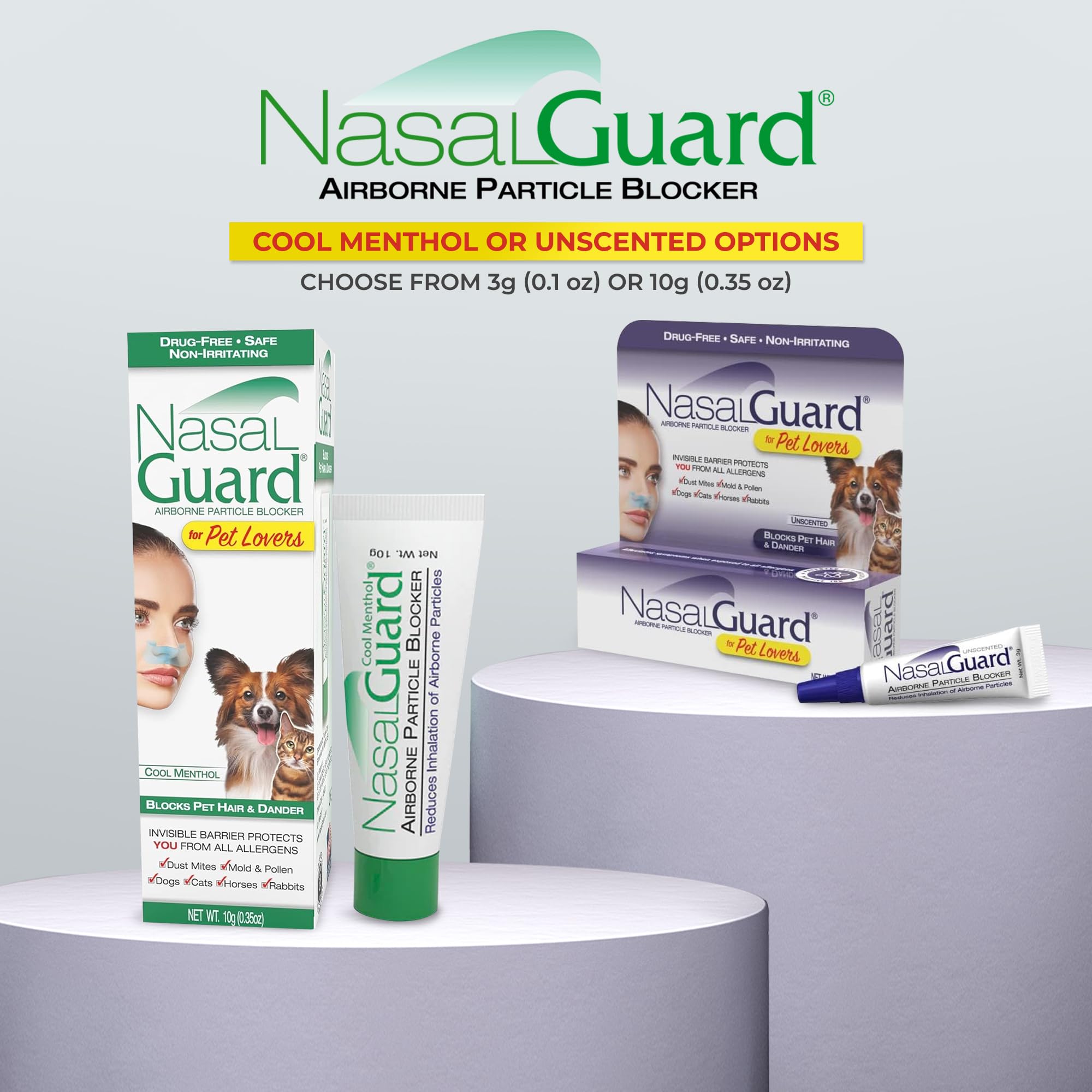 NasalGuard use during pet activities like grooming for cleaner air