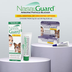 NasalGuard use during pet activities like grooming for cleaner air