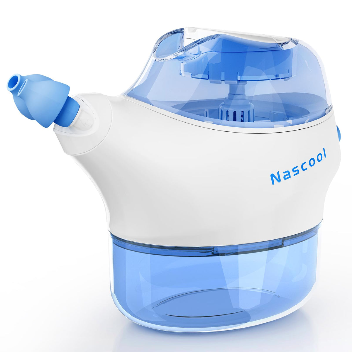 Nascool nasal irrigation system bottle for comfortable saline rinses.
