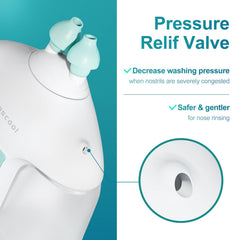 Nascool silicone nose pillows and nozzles provide comfortable use.