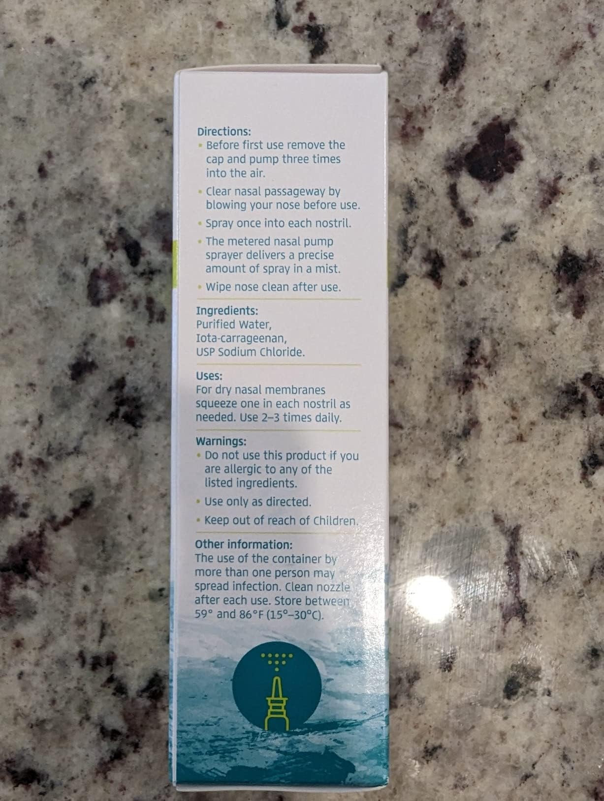 Nasitrol dual-pack box opening for daily use