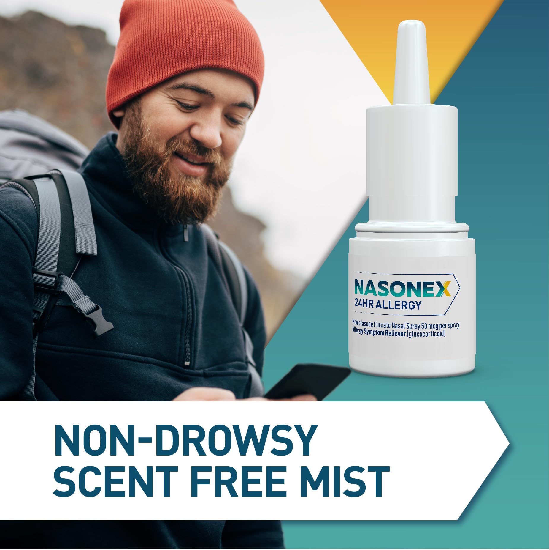 Nasonex packaging shows two-pack for multi-day use.