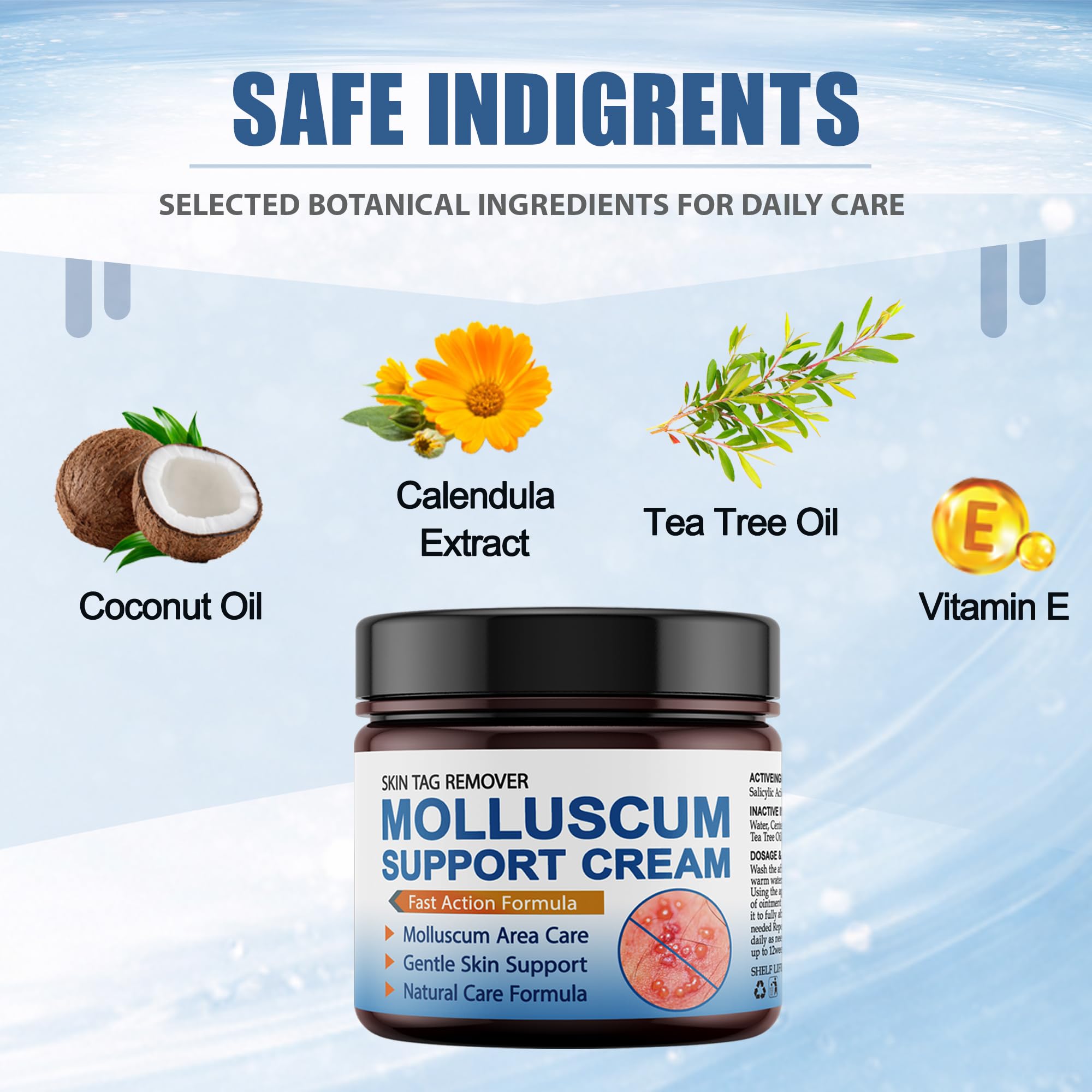 NateNatenight molluscum cream applied on skin, soothing delicate areas.
