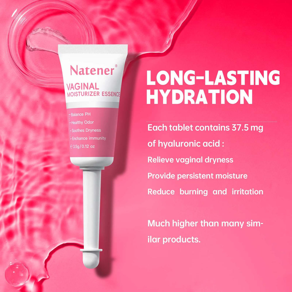 Natener hyaluronic acid 37.5mg ovule highlights lasting hydration.