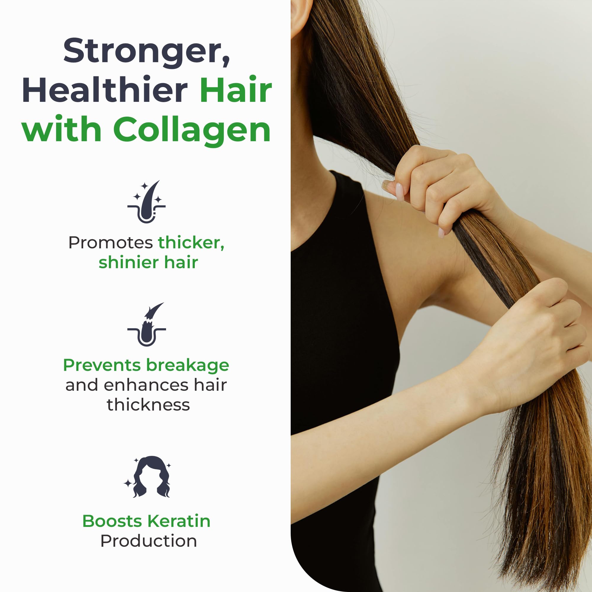 NATFUL Collagen Peptides dissolving in a smoothie for daily wellness.