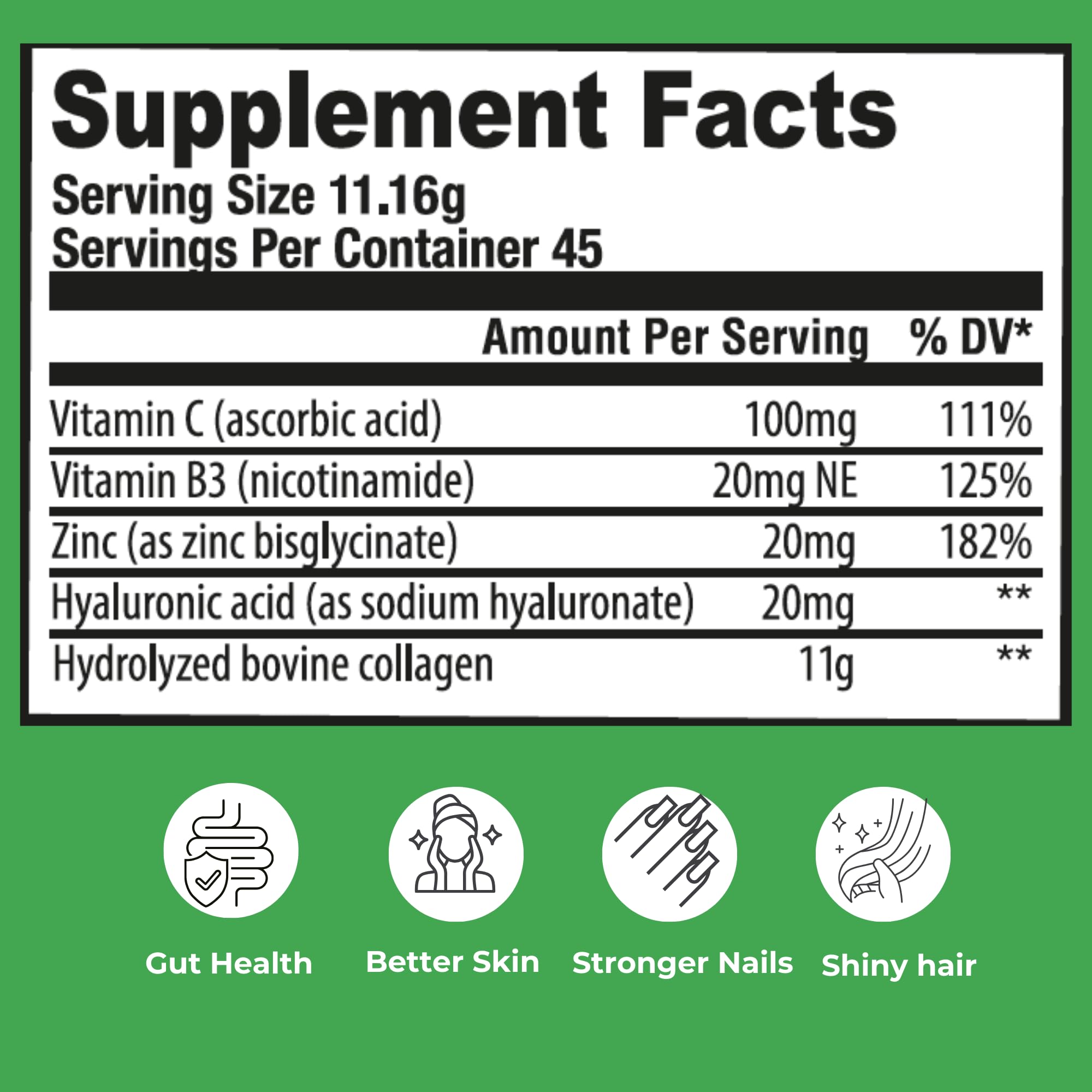 NATFUL Collagen Peptides unflavored powder ready to mix into drinks.