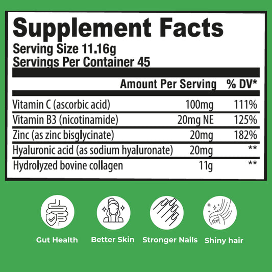 NATFUL Collagen Peptides unflavored powder ready to mix into drinks.