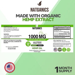 Natganics hemp oil drops mint flavor for easy dosing