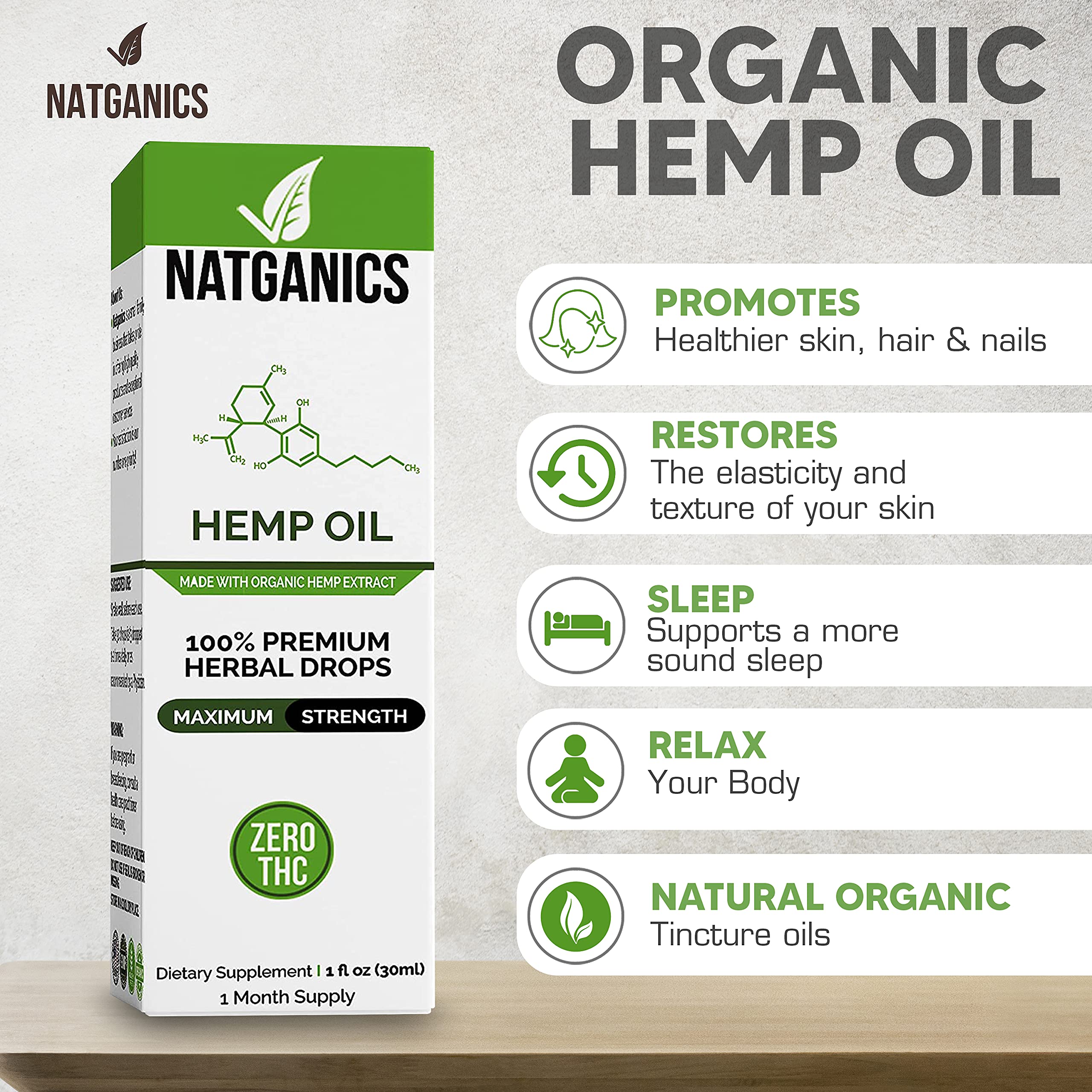 Natganics made in USA badge signaling quality