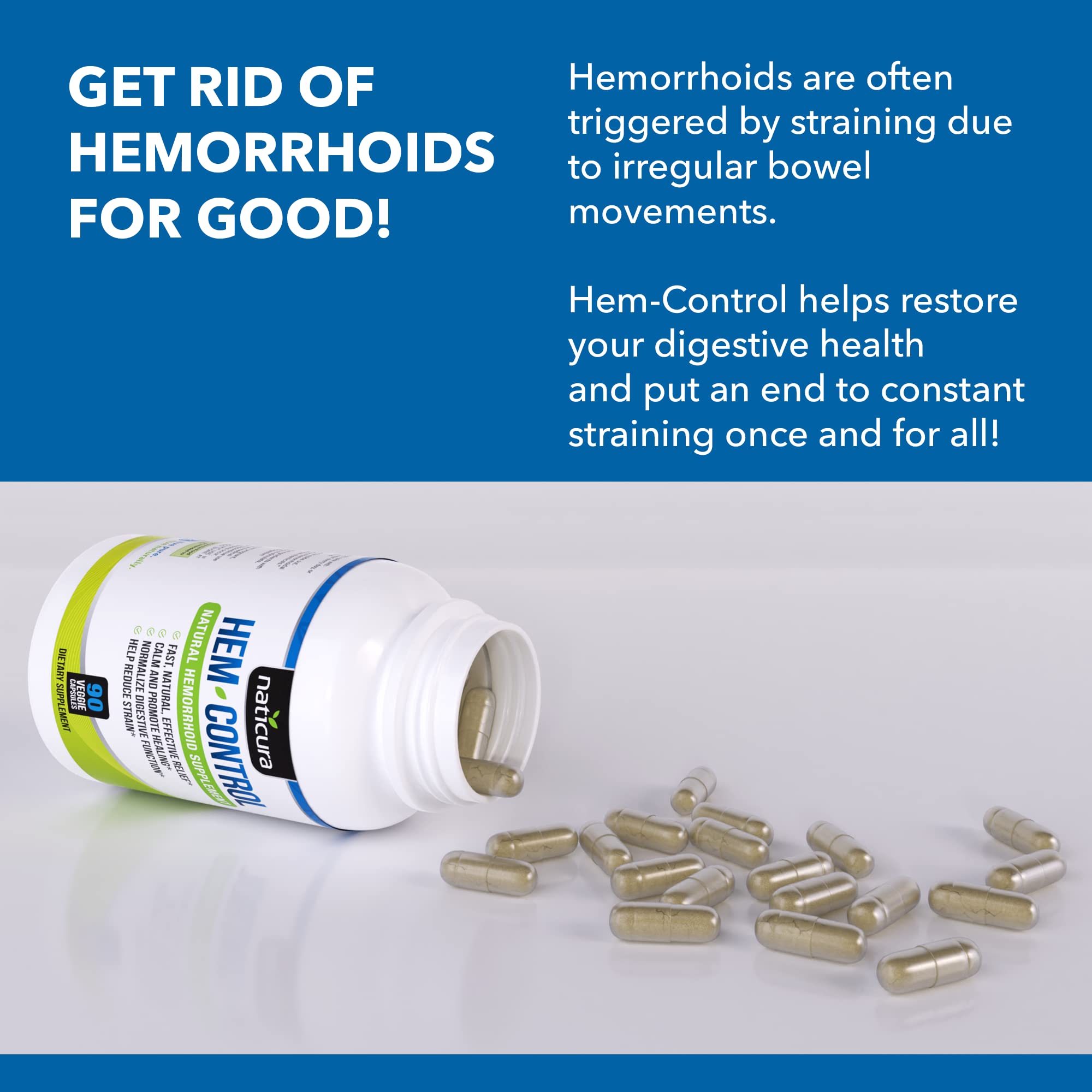 Naticura Hem-Control capsules visible ready for daily intake