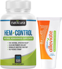 Naticura Hem-Control bottle supports vegan digestive health for smoother daily comfort.