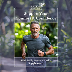Nation Health MD Flow Active night-use scene suggesting daily urinary comfort.